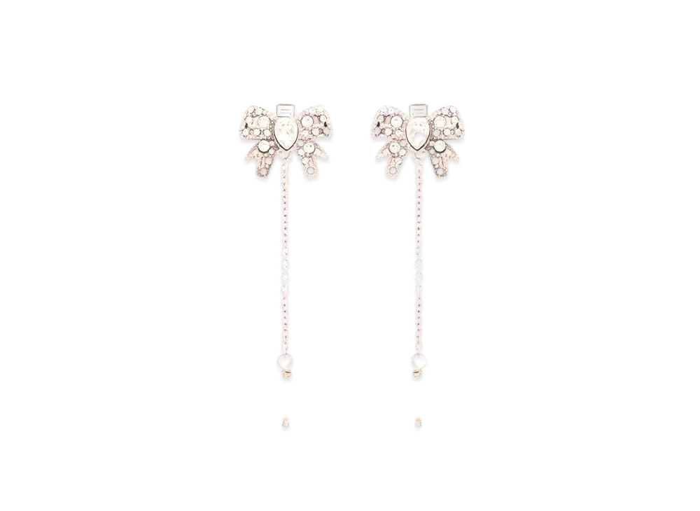 MIU MIU Micro Ribbon Jewel Pierce "Cream White/Crystal"