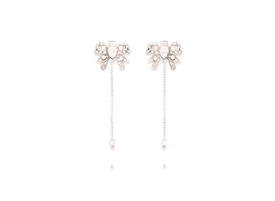 MIU MIU Micro Ribbon Jewel Pierce "Cream White/Crystal"