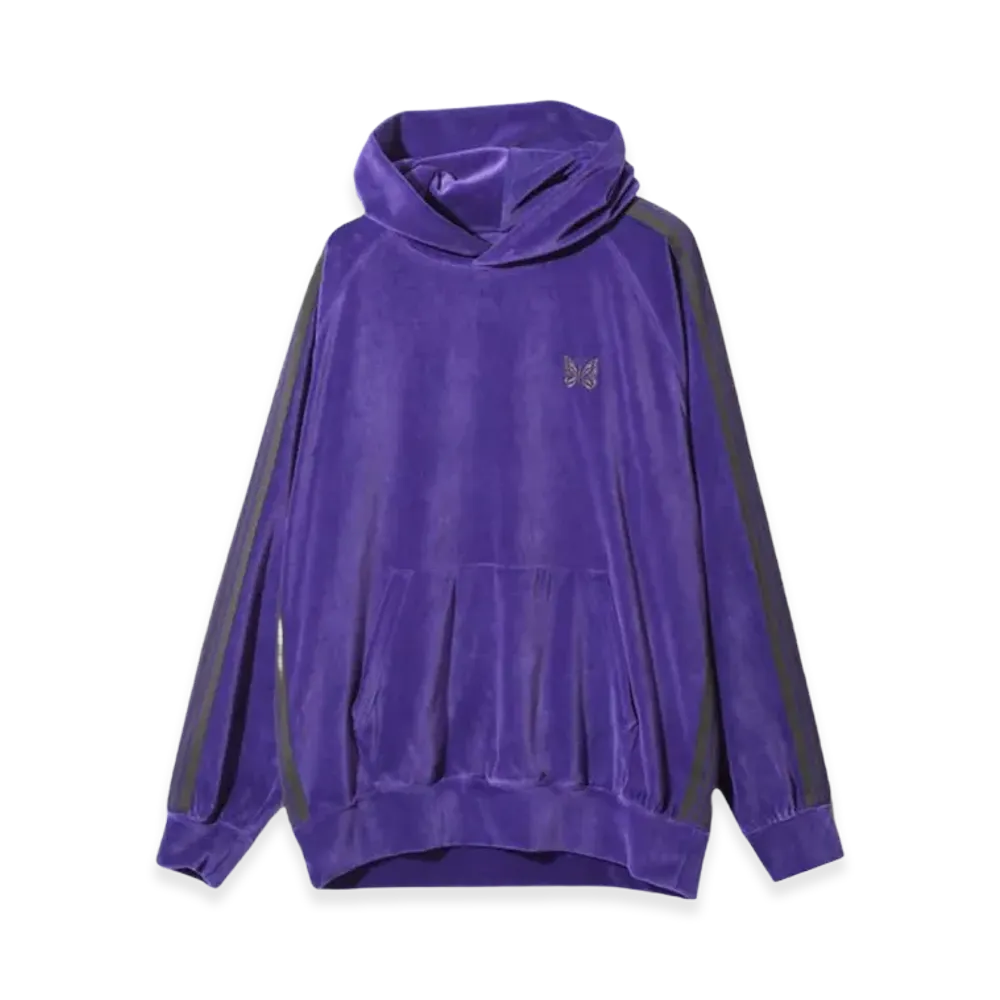 NEEDLES Track Hoodie C/PE Velour "Purple"