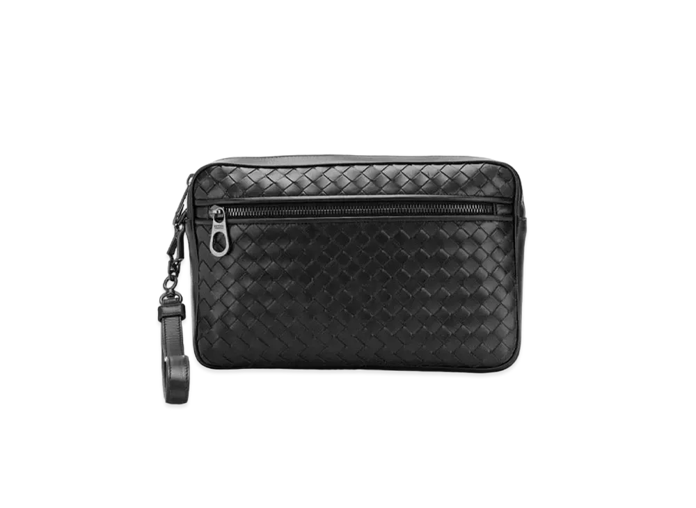 Bottega Veneta Leather Clutch Bag "Black"