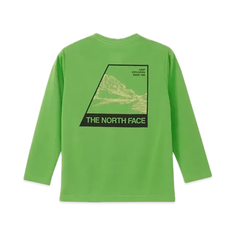 The North Face Kids Long Sleeve TNF Bug Free Graphic Tee "Pine Green"