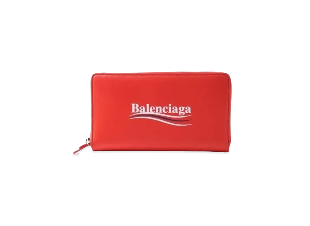 BALENCIAGA Leather Wallet "Red"