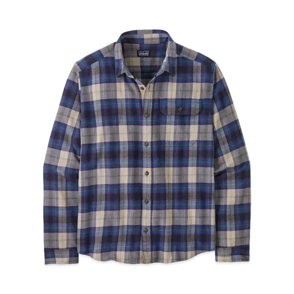 Patagonia Men's Long Sleeve Lightweight Fjord Flannel Shirt "Endless Blue"