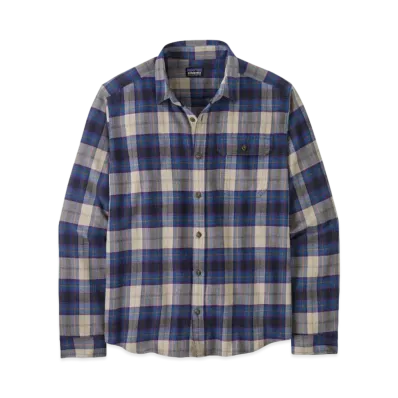 Patagonia Men's Long Sleeve Lightweight Fjord Flannel Shirt "Endless Blue"