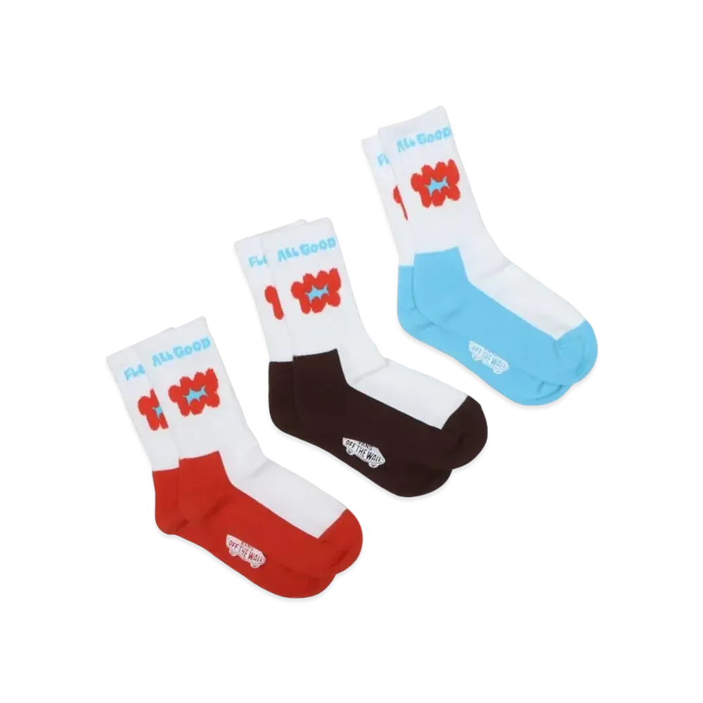 VANS x ALL GOOD FLOWERS 3Pack Socks "Multi"