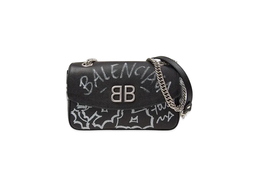 BALENCIAGA Leather Shoulder Bag "Black"