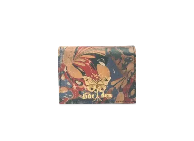GUCCI Compact Wallet Gucci Garden Butterfly Leather "Multi"