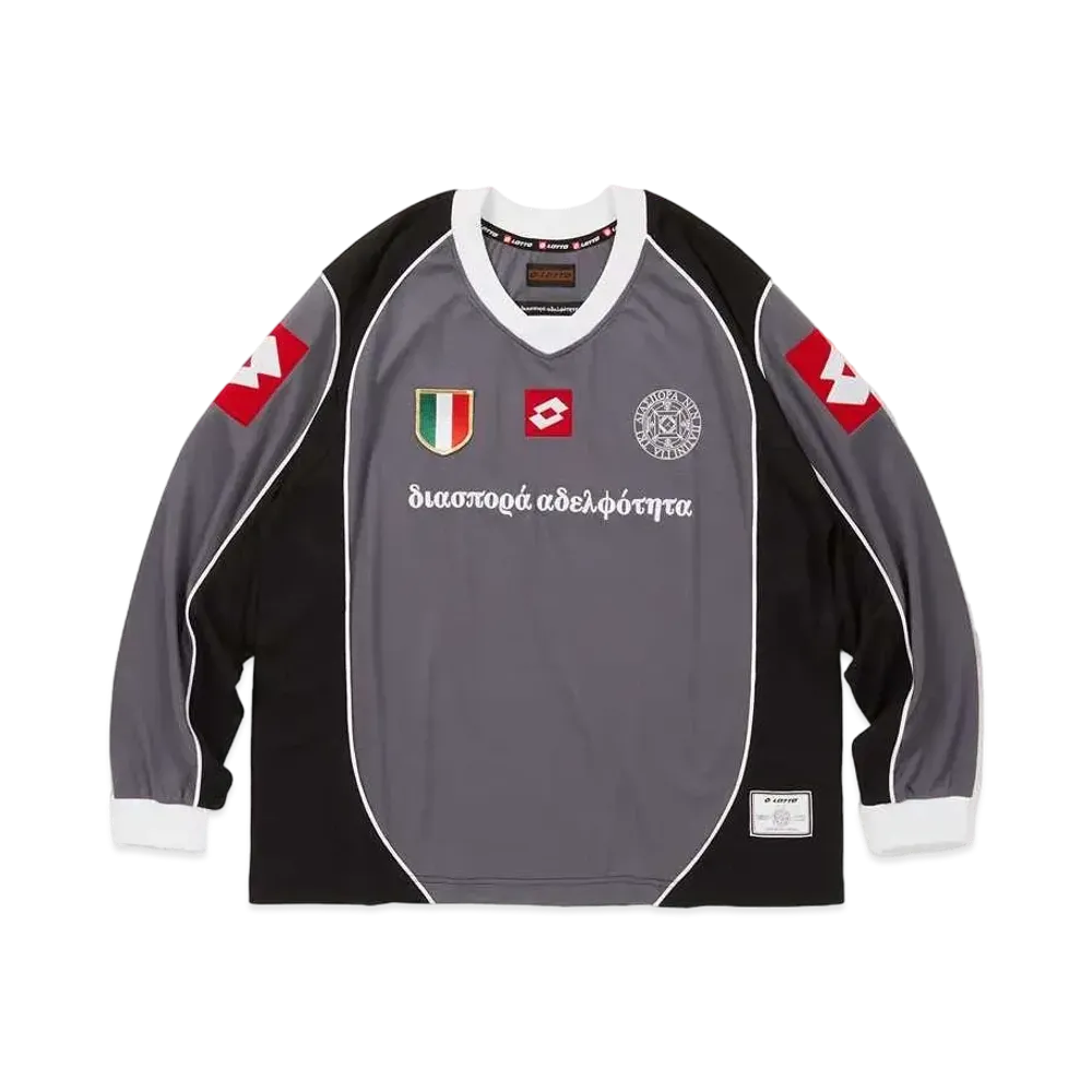 Diaspora skateboards x LOTTO Game Shirt "Black"