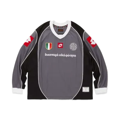 Diaspora skateboards x LOTTO Game Shirt "Black"