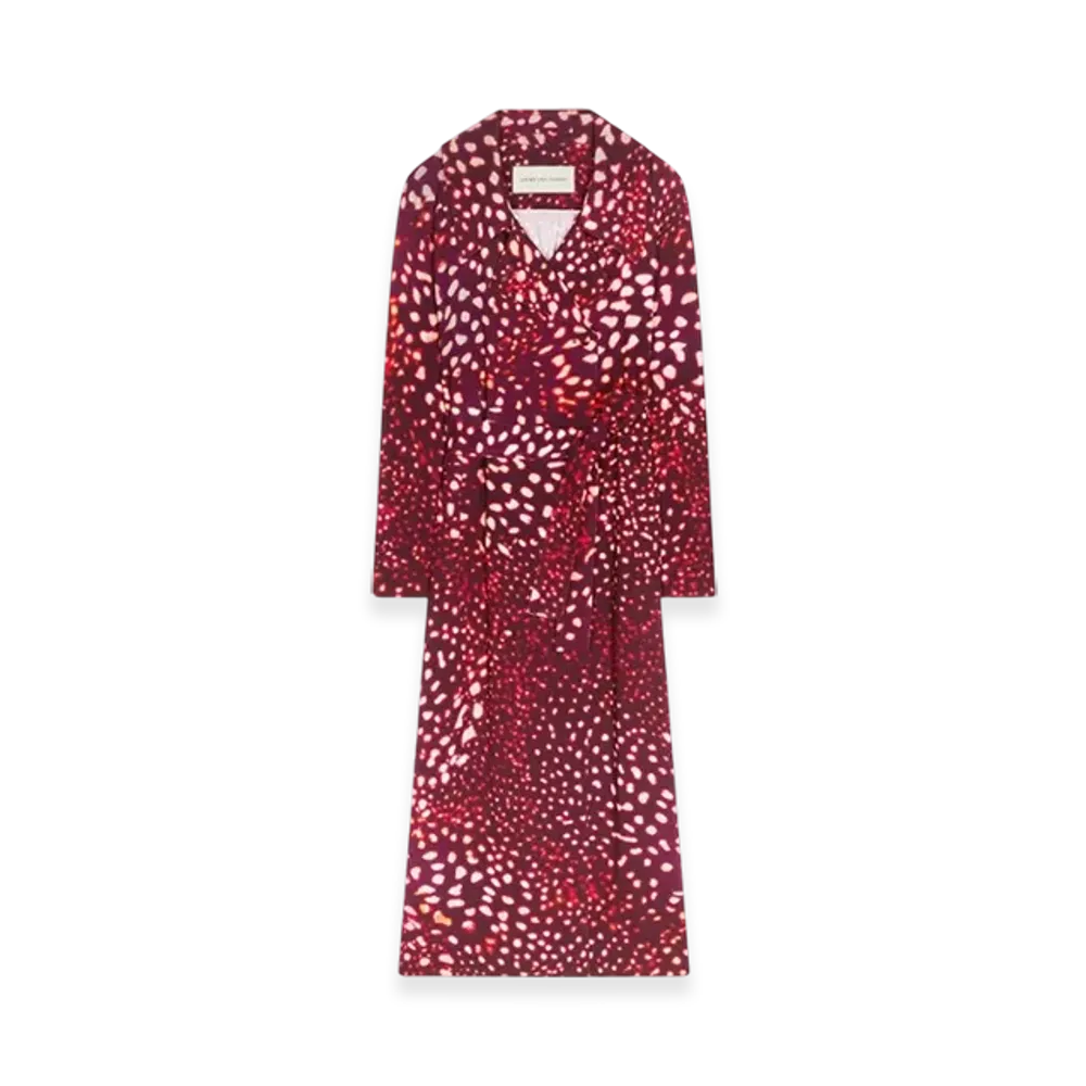DRIES VAN NOTEN Women's Printed Mac "Auber"