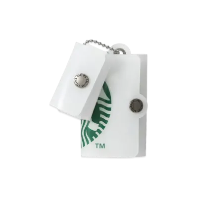 BEAMS x STARBUCKS Sallies Pocket Pal Minimal Wallet "White"
