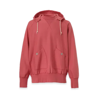 COMME des GARCONS HOMME Hood-Added Cotton Sweatshirts "Pink"