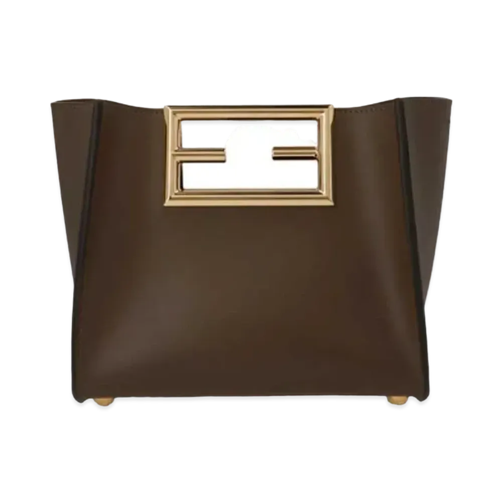 FENDI Way Small Leather Bag "Dark Brown"