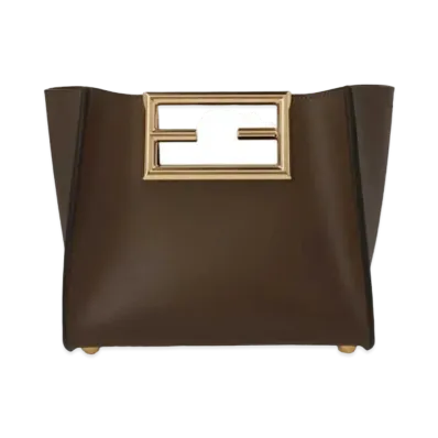 FENDI Way Small Leather Bag "Dark Brown"