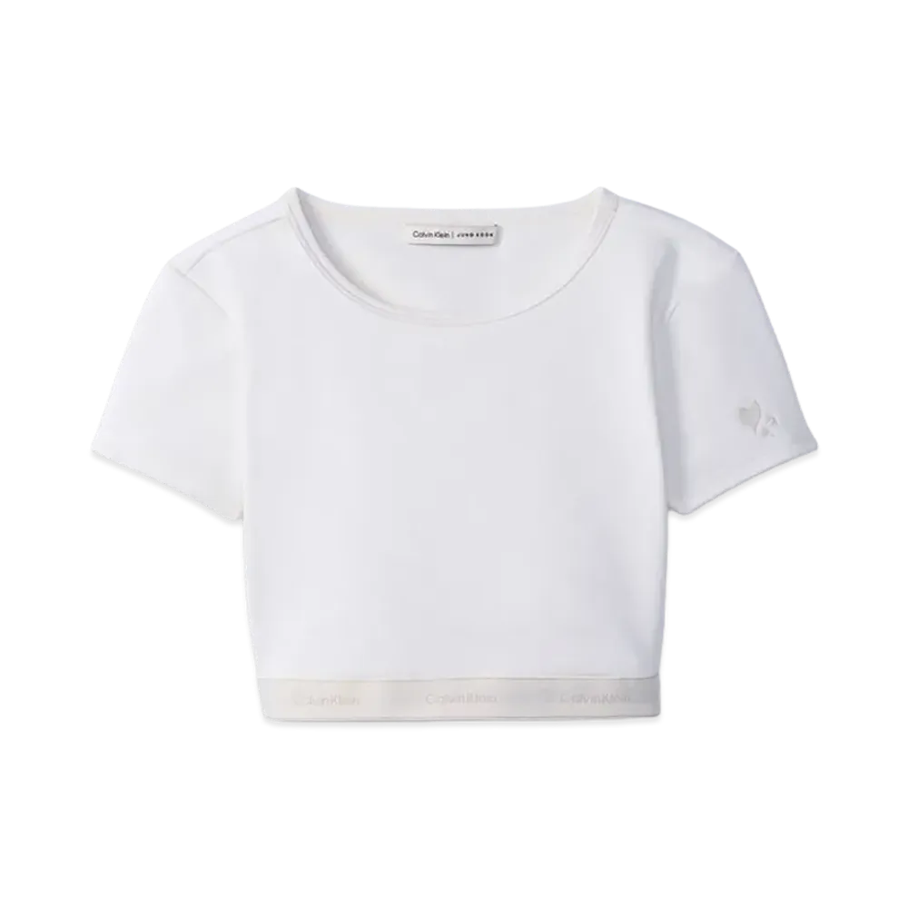 Calvin Klein x Jung Kook of BTS Women's Heritage Cotton Lightly Lined T-Shirt Bralette "Lily White"