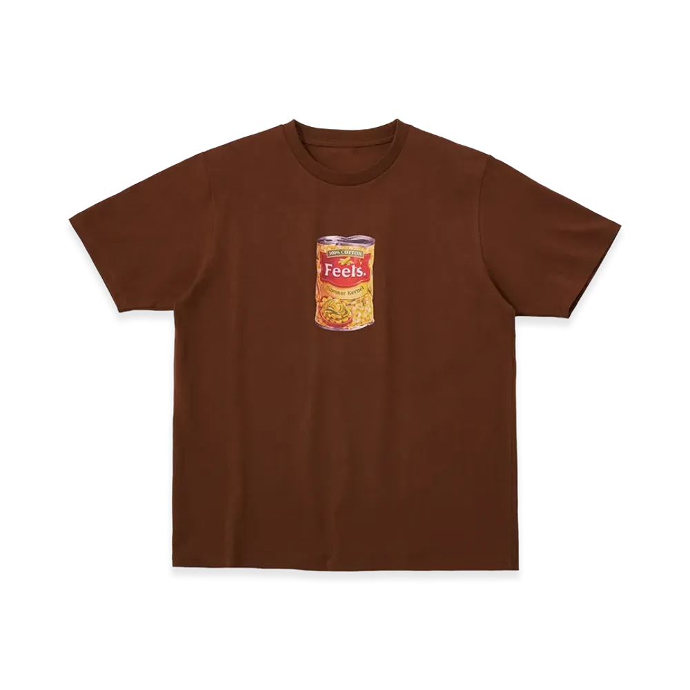 FEELS. Canned Logo T-Shirt "Brown"