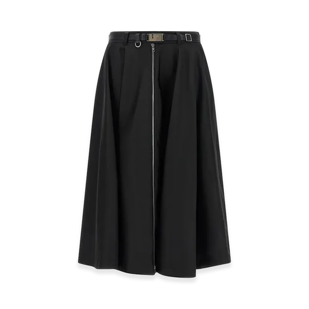 PRADA Women's Re-Nylon Flared Skirt "Black"