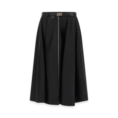 PRADA Women's Re-Nylon Flared Skirt "Black"