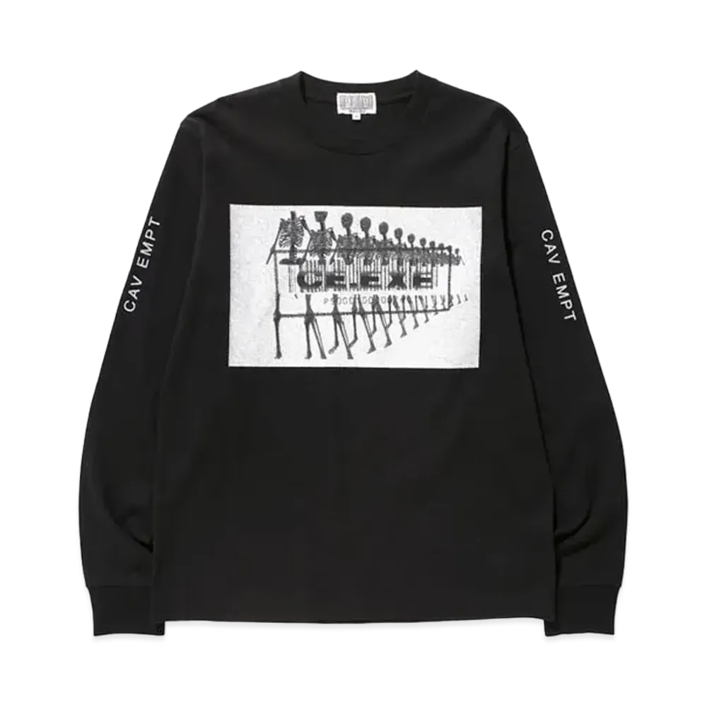 Cav Empt (C.E) SKEL LONG SLEEVE T "Black"