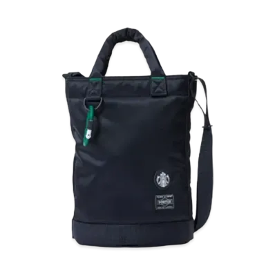 PORTER x STARBUCKS Coffee Bean Shape Drum Bag S "Black"