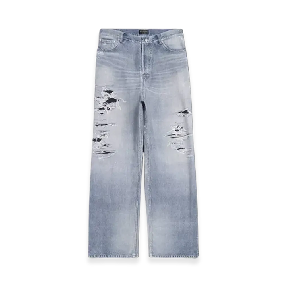 BALENCIAGA Trompe Loeil Denim Pants "Blue"
