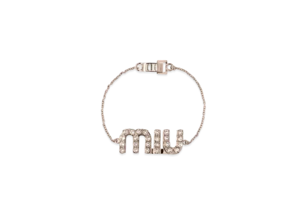 MIU MIU Crystal Bracelet "Light Gray/Crystal"