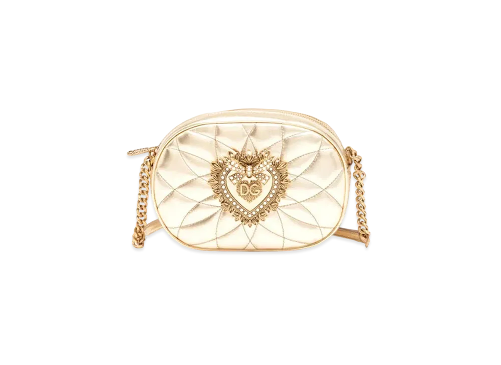 Dolce&Gabbana Devotion Camera Bag Matrasse Nappa Leather "Gold"