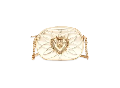 Dolce&Gabbana Devotion Camera Bag Matrasse Nappa Leather "Gold"
