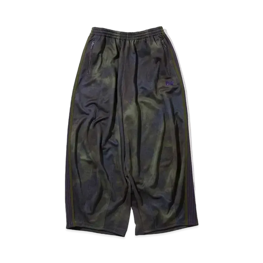 Needles H.D. TRACK PANT - POLY SMOOTH / UNEVEN-DYE PRINTED "Egg Plant"