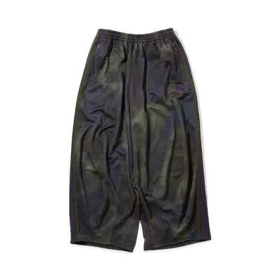 Needles H.D. TRACK PANT - POLY SMOOTH / UNEVEN-DYE PRINTED "Egg Plant"