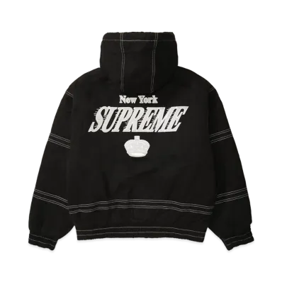 Supreme x Mitchell & Ness Twill Stadium Jacket "Black"