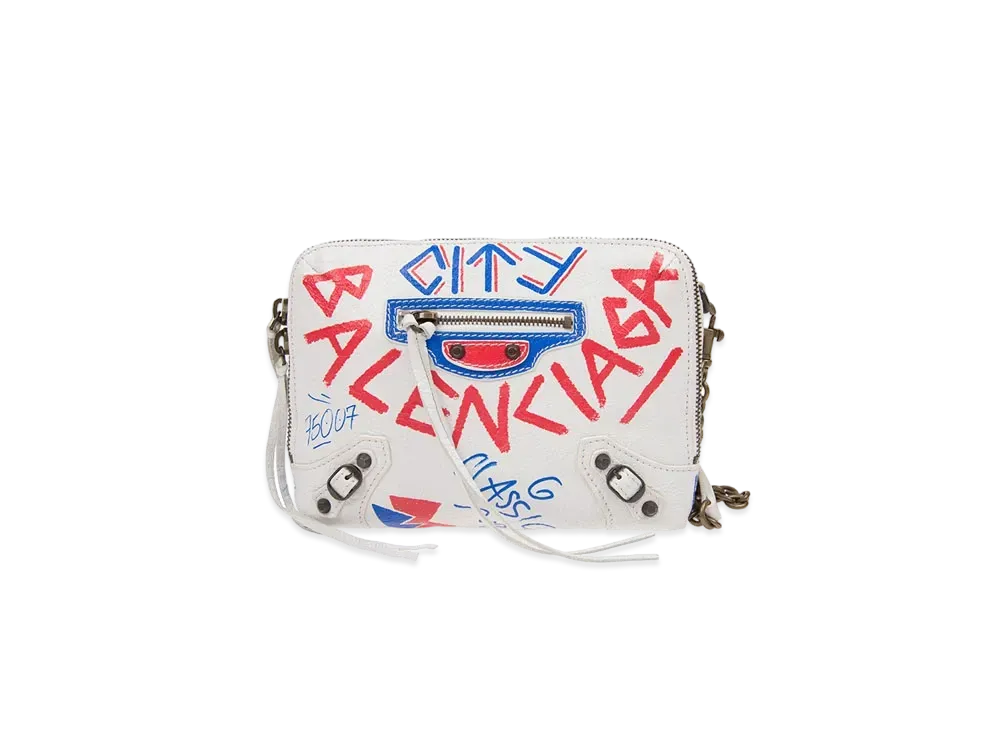 BALENCIAGA Calfskin Handbag "White"