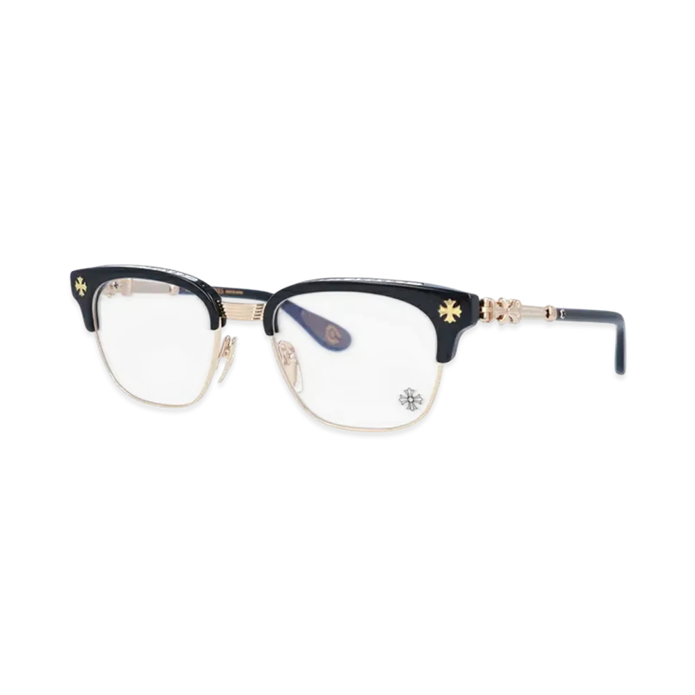 Chrome Hearts BONENNOISSEUR II 53 Blow CH Cross CH Plus "Black/Gold"