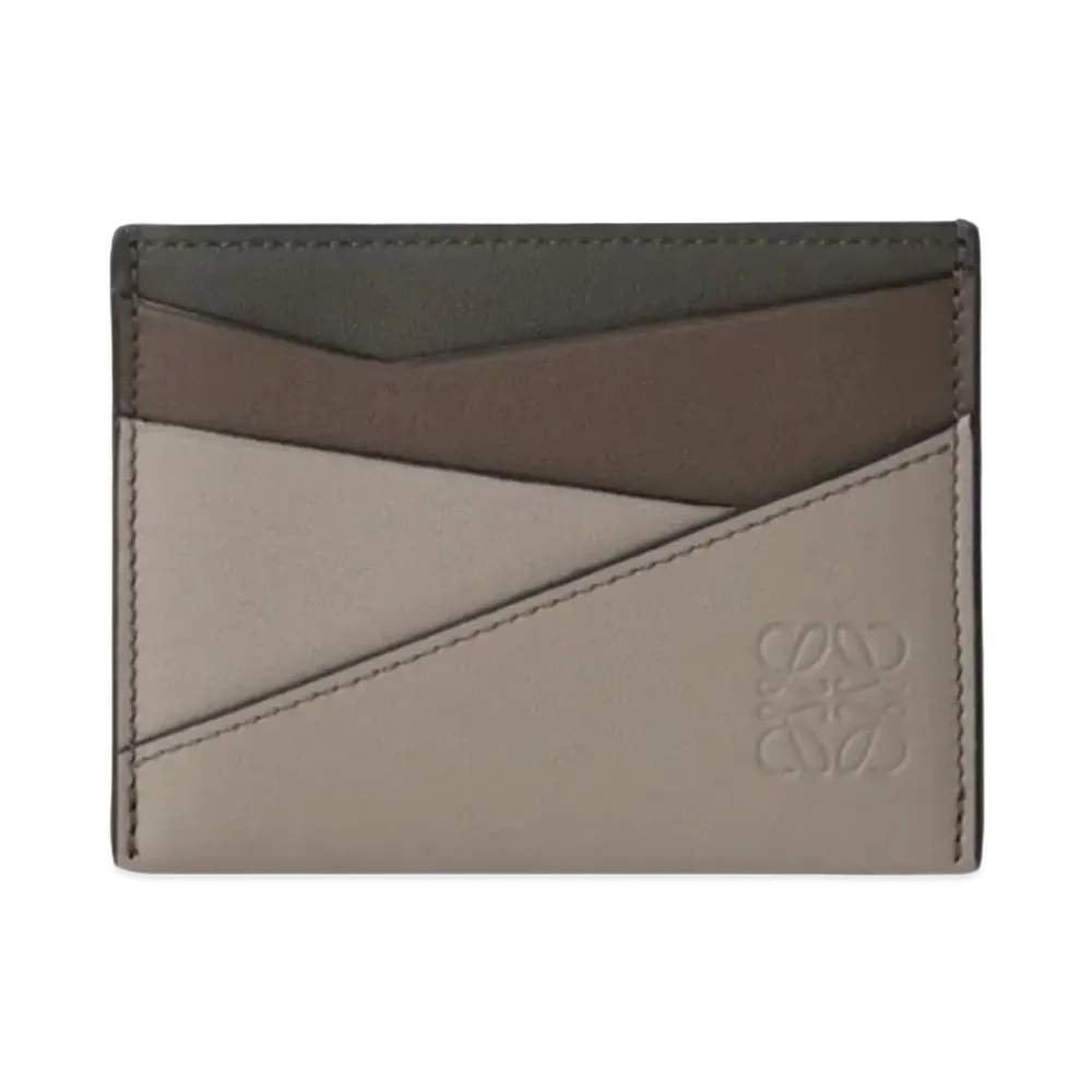 LOEWE Puzzle Plain Card Holder Classic Calf "Winter Brown/Sand"
