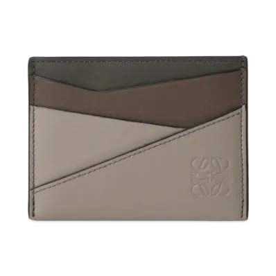 LOEWE Puzzle Plain Card Holder Classic Calf "Winter Brown/Sand"
