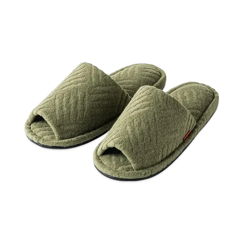 TIGHTBOOTH Checker Plate Pile Room Sandal "Olive"