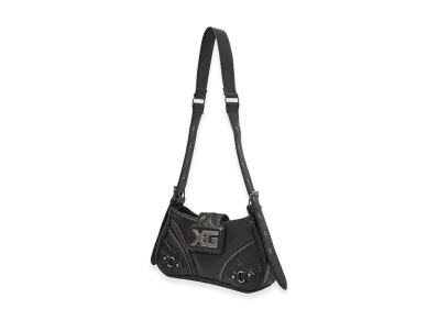 X-Girl XG Emblem Buckle Paneled Shoulder Bag "Black"