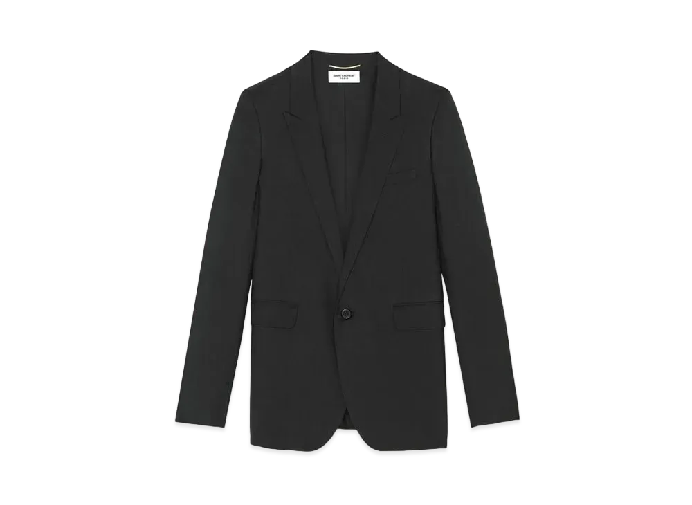 Saint Laurent Women's Jacket in Gabardine "Black"