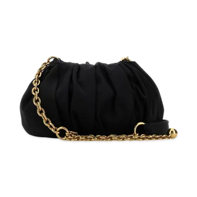 Chloe Women's Canvas Chloa Plissa Shoulder Bag "Black"