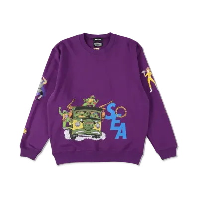 WIND AND SEA x TMNT (TMNT-RIDING) CREW NECK "Purple"