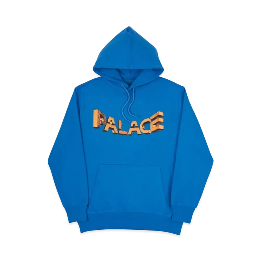 PALACE Warp Font Hood "Blue"