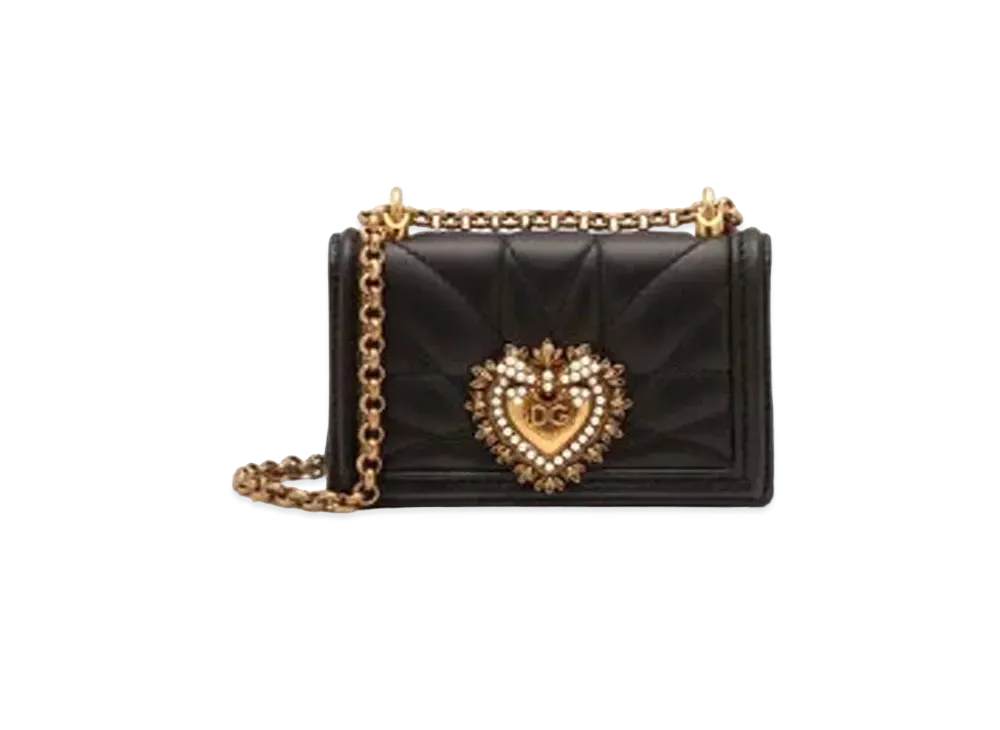 Dolce&Gabbana Devotion Micro Bag Matrasse Nappa Leather "Black"