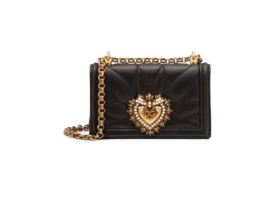 Dolce&Gabbana Devotion Micro Bag Matrasse Nappa Leather "Black"