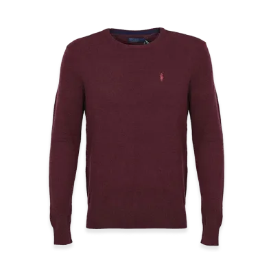 Polo Ralph Lauren Wool Sweater With Logo "Dark Red"