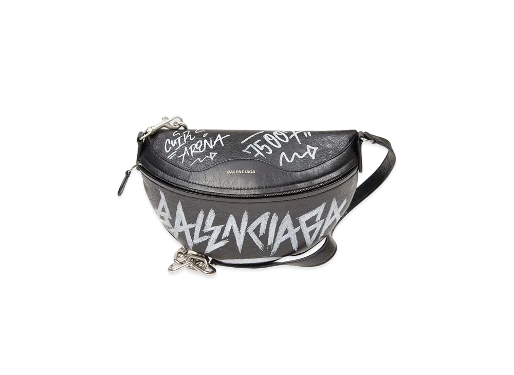 バレンシアガ レザー ベルトバッグ "ブラック" 5181630RF1U1090