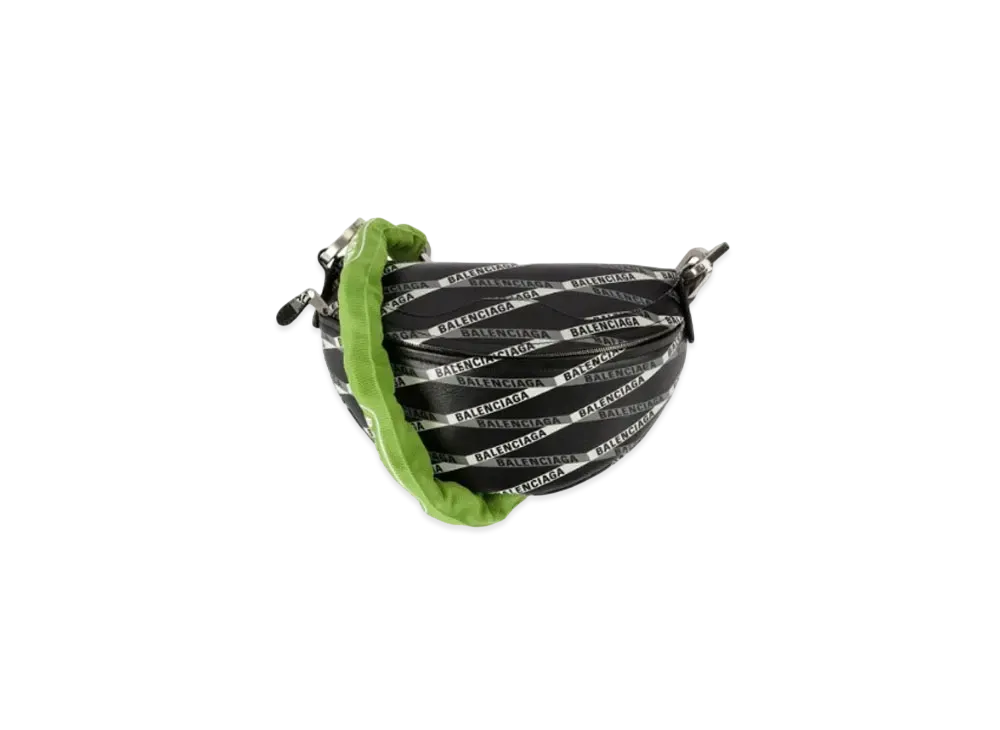 BALENCIAGA Leather Shoulder Bag "Black/White"