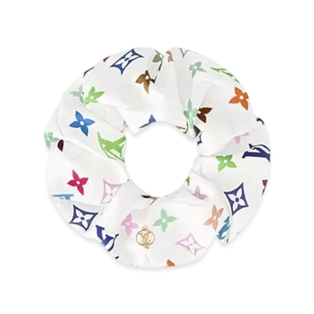 Louis Vuitton x Takashi Murakami Monogram Multicolor Chouchou "Blanc"