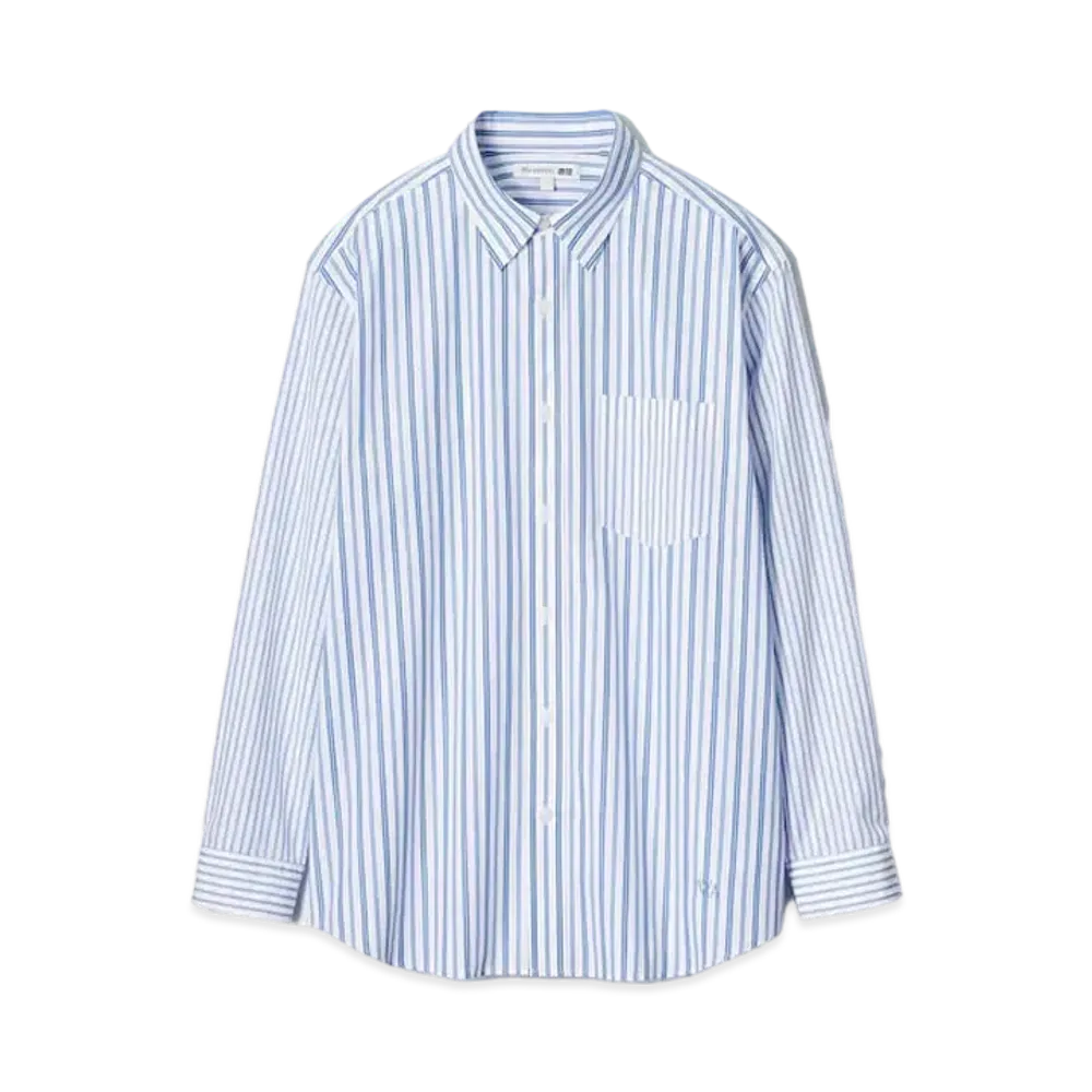 Uniqlo x JW Anderson 24SS Extra Fine Cotton Broad Shirt "Blue"