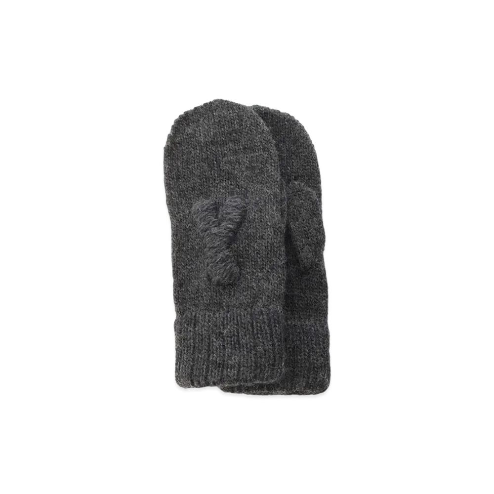 Yohji Yamamoto 1/3 W EMBROIDERED KNIT GLOVE "Grey"