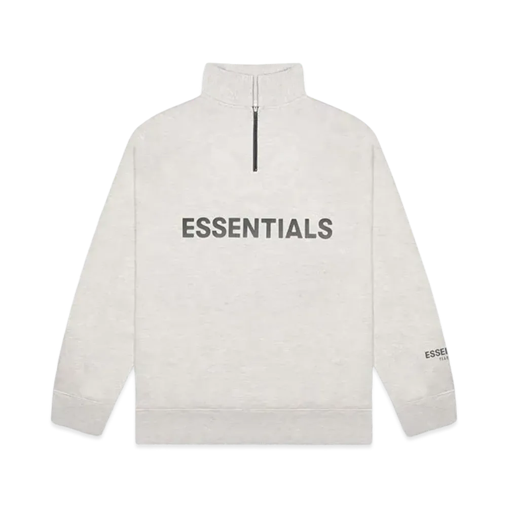 FEAR OF GOD ESSENTIALS Half Zip Pullover Sweater "Grey"